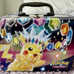 Pokemon Pikachu Metal Collector Chest / Lunch Tin Box