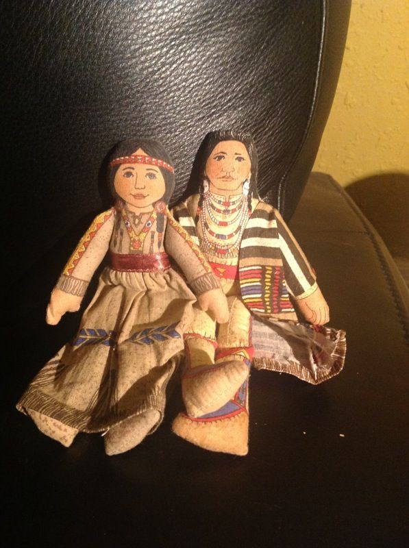 Vintage indian girl doll, chief joseph doll