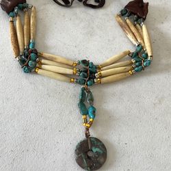 Navajo choker with turquoise