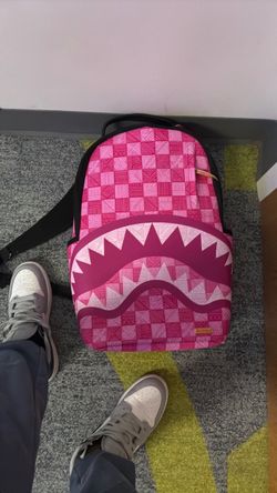 Sprayground Pink Shark Mouth Backpack