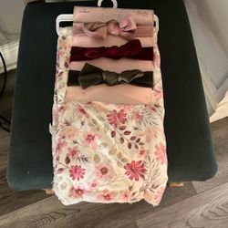 Ava Olivia Headbands And Blanket Brand New 