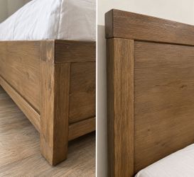 Cama Queen de madera sólida Macy’s