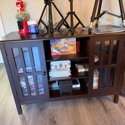 Dark Brown TV Stand / Storage Cabinet