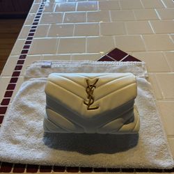Saint Laurent Ysl white bag