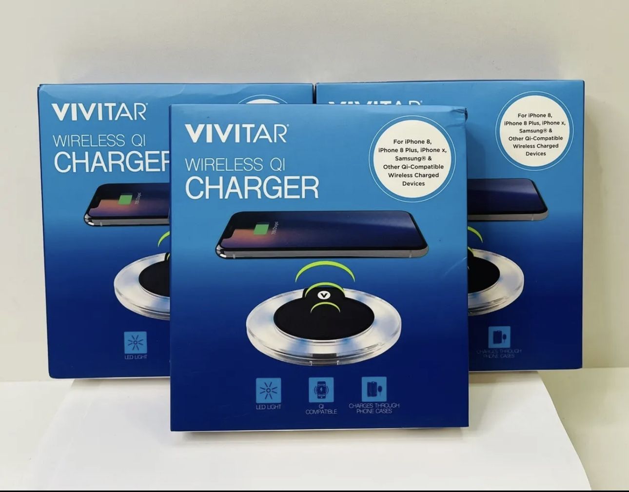 Vivitar Charge Away Wireless QI Charger VM20028BKCVSDI Lot Of 3 for