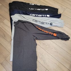 Carhartt Men's Loose Fit 2XL Long Sleeve Shirt Lot (5) Heavyweight GUC - EUC