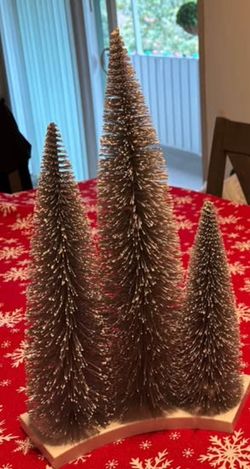 Three Sparkling Christmas Trees