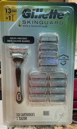 X3 packs of Gillette SkinGuard Men's Razor Handle + 13 Blade Cartridges BRAND NEW FACTORY SEALED