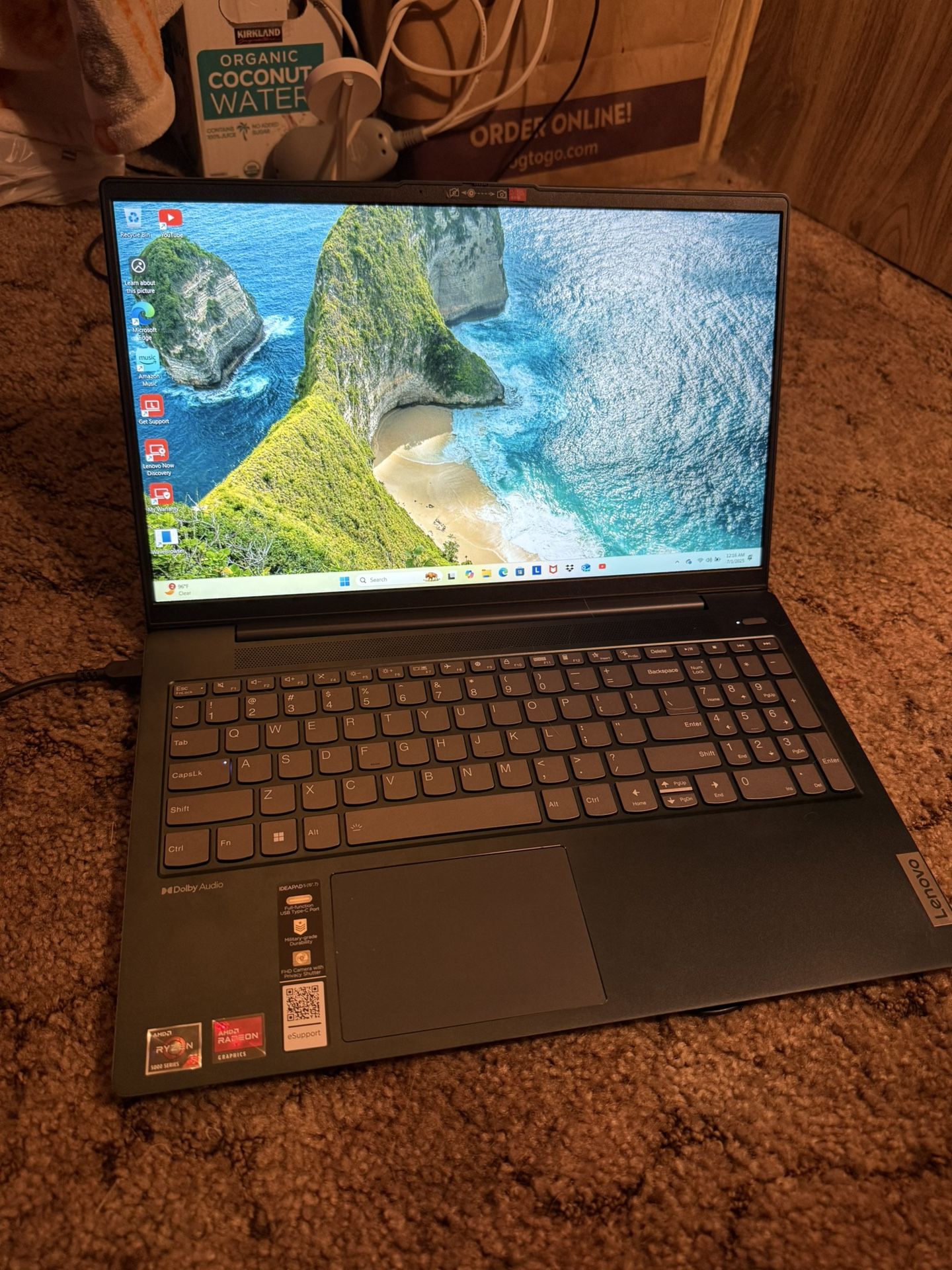 Lenovo IdeaPad 5 15ABA7 2023 Business Laptop 15.6" FHD IPS 8-Core AMD Ryzen 7 5825U 16GB LPDDR4 512G