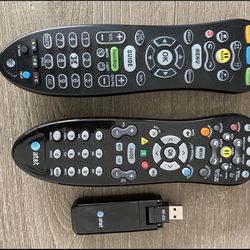 2 ATT remote controls one RF (works through walls) and one IR