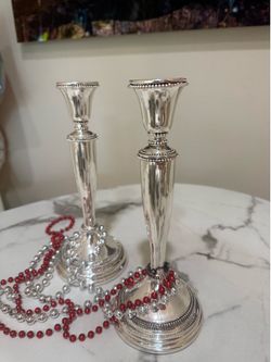 Silver candle holders