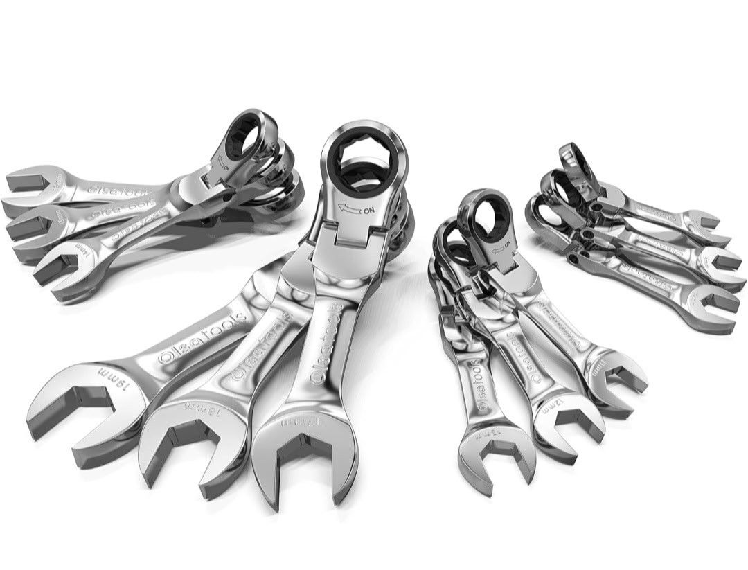OLSA TOOL STUBBY RATCHETING WRENCH SET