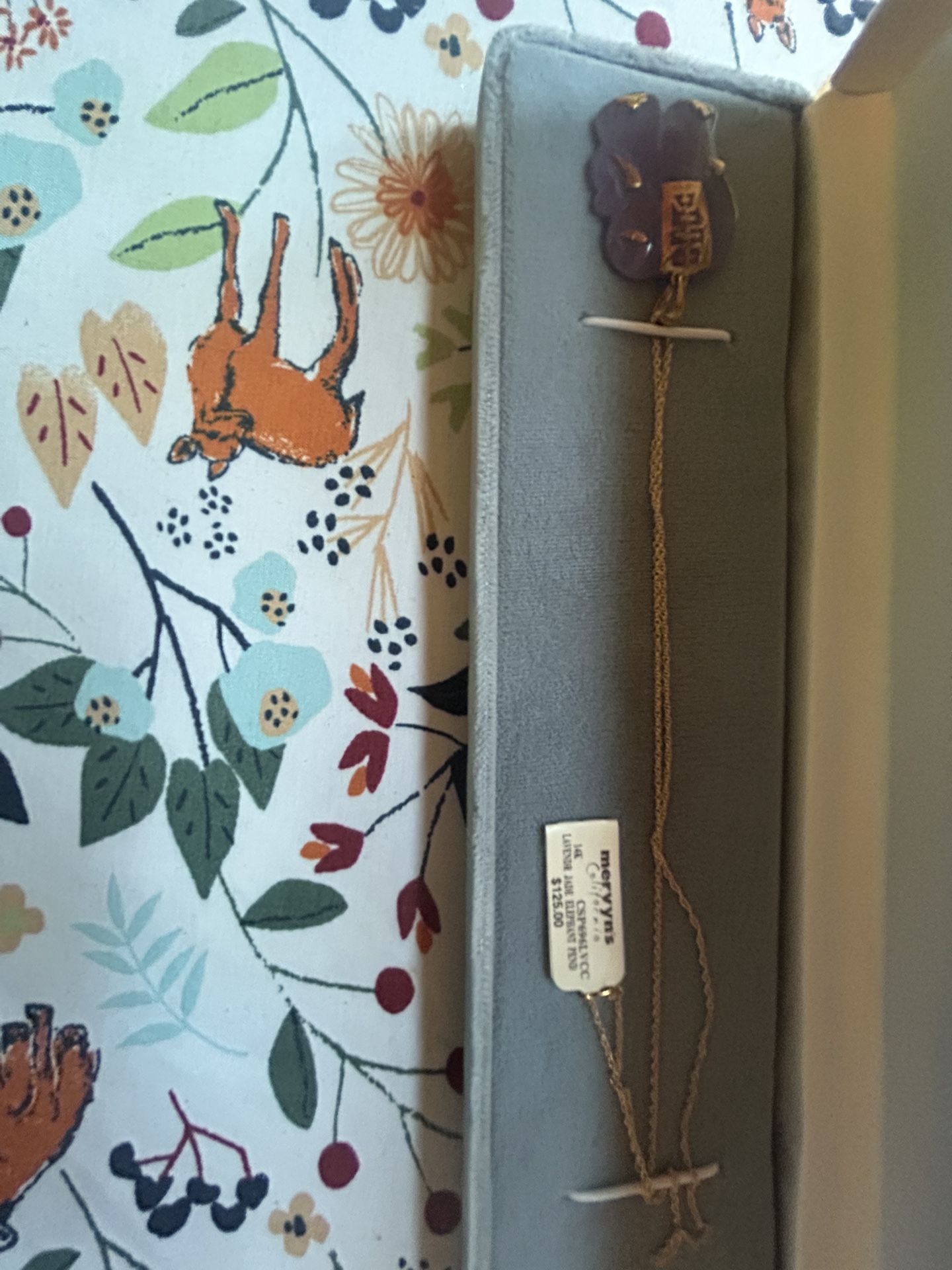 14k Lavender Jade Elephant Pend