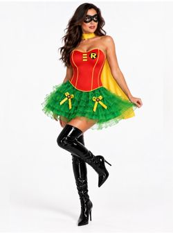 NWT Rubie's Secret Wishes Superhero Robin Tutu Halloween Costume Size: X- Small