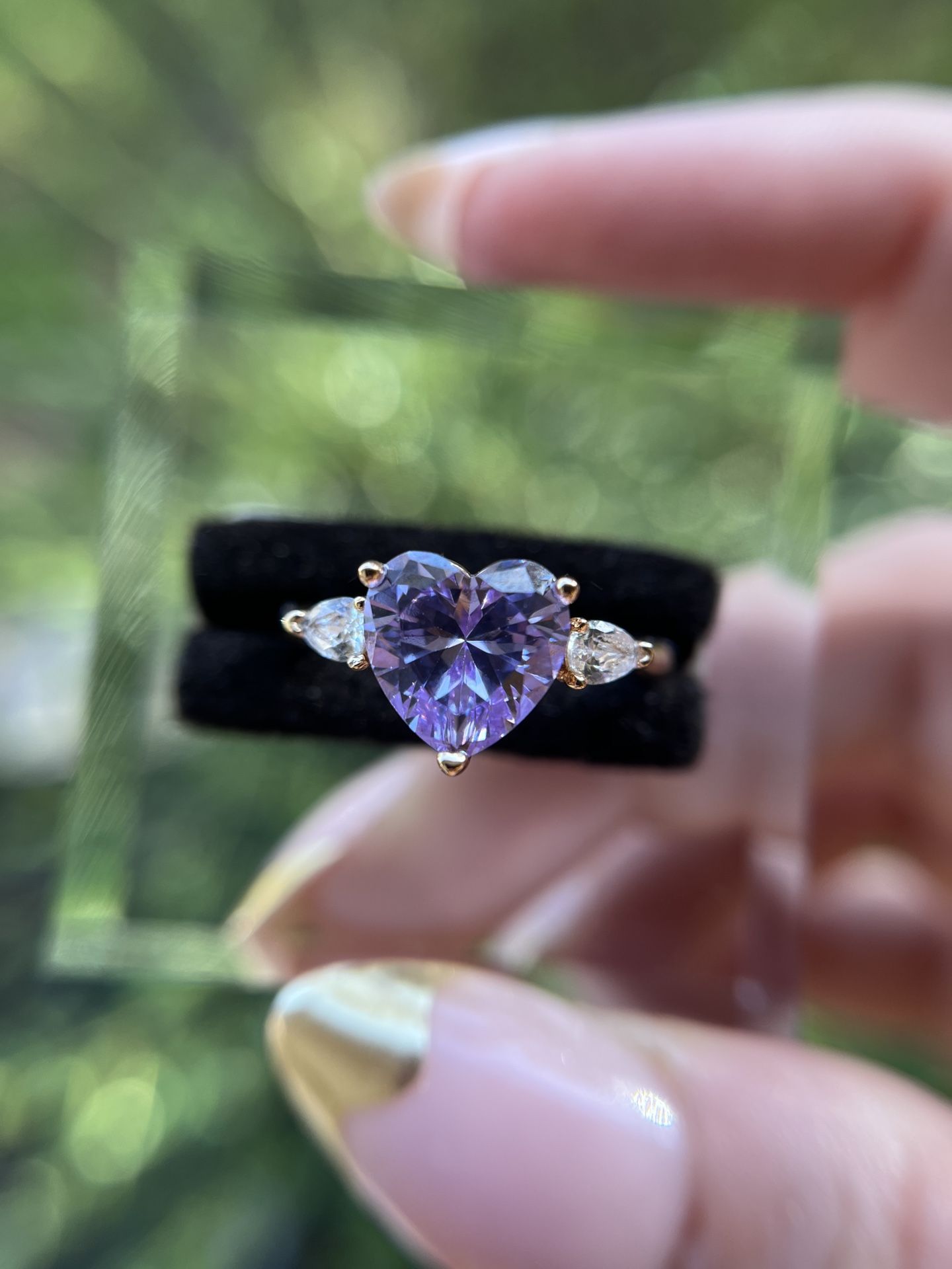 Purple Heart Promise Ring Size 7