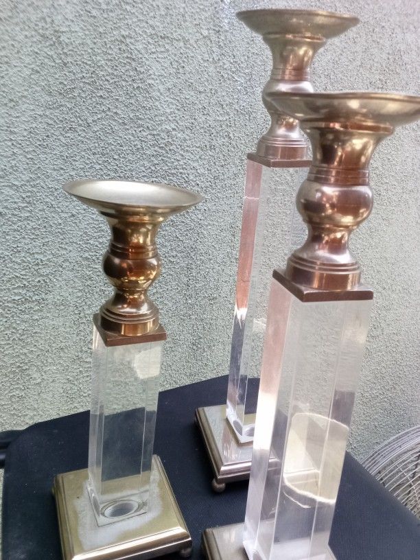1970 Hollywood regency Candle Sticks