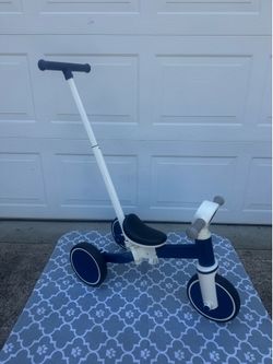 Children's push handle tricycle/balance bike (without pedals)