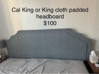 Cal king/ king fabric padded headboard
