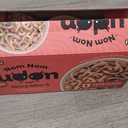 box of nom nom instant noodle bowls