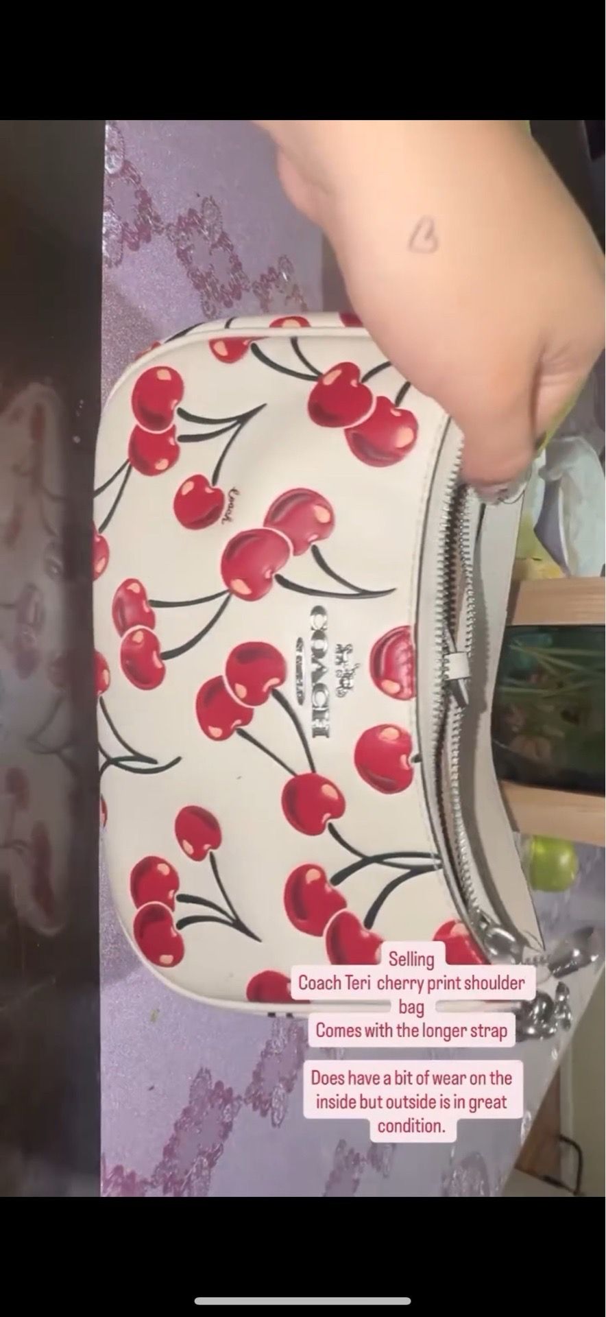 Coach Teri cherry print shoulder bag