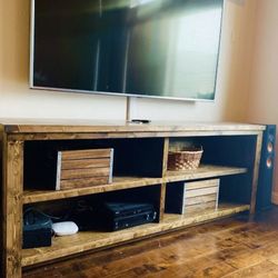 Custom TV Stand Cabinet Entertainment Center TV Lift Modern Rustic Farm House Barn Doors Console Handmade Restorations hardware Insp. Bookshelves 