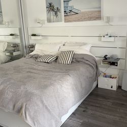 IKEA NORDLI Queen Bed + Tuft & Needle Mattress (Great Condition)