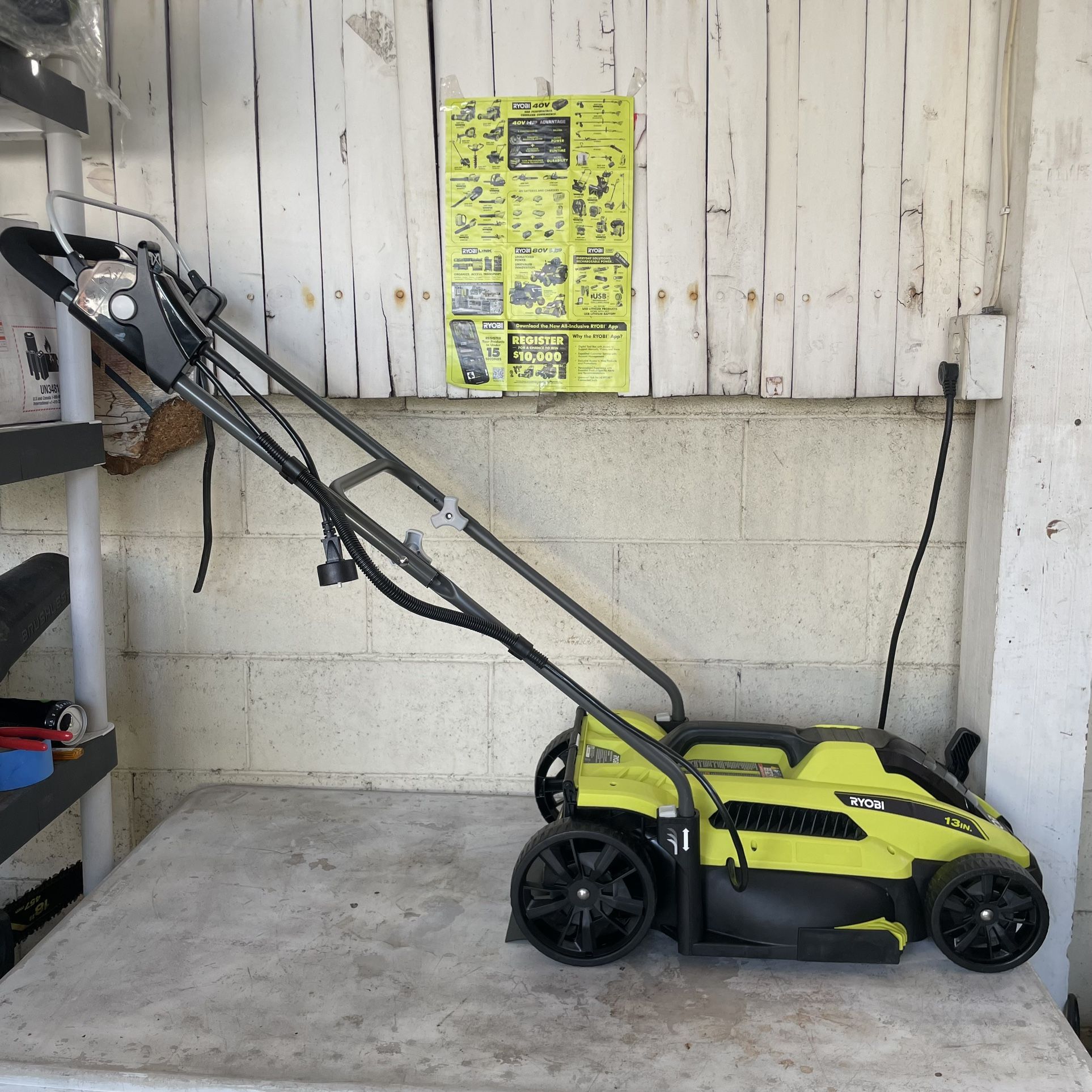 RYOBI 13 in. 11 Amp Corded Electric Walk Behind Push Lawn Mower
