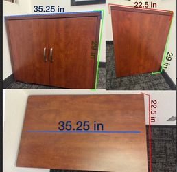 Brown cabinet with adjustable shelve