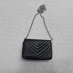 Kate Spade New York Quilted Leather Crossbody Chain Link Shoulder Strap Bag