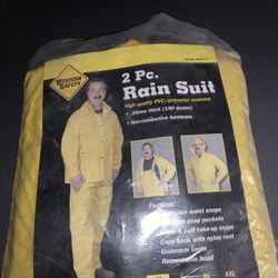 WESTERN SAFETY 94877 Yellow Rain Suit size Medium