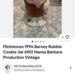Flintstone Barney cookie jar