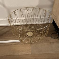 Gold Metal Basket
