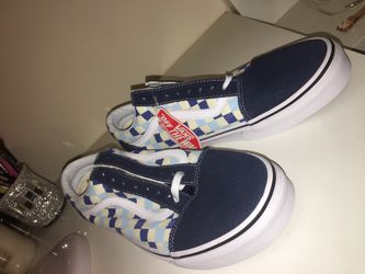 Brand new blue checkered vans
