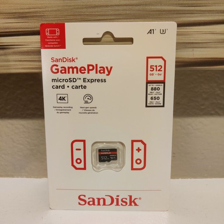 SanDisk 512 GB MicroSD XC Express Memory Card Nintendo Switch 2