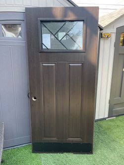 New slab door Stel color walnut size w36 h79 right hand Inswing $375