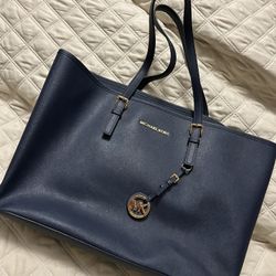 Navy Blue Large Size Michel Kors Purse