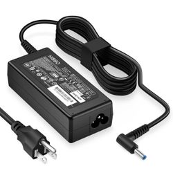 HIBBO Charger Compatible with HP Laptop Computer Smart Blue Tip Power Adapter 65W, 45W