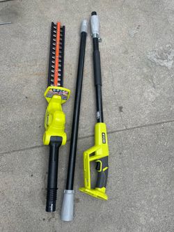 RYOBI ONE+ 18V 18in. Cordless Battery Pole Hedge Trimmer (Tool Only)