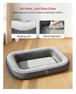 Opau inflatable dog bed 46x33x10 inches