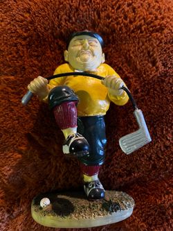 Funny Golfer Figurine Resin Statue