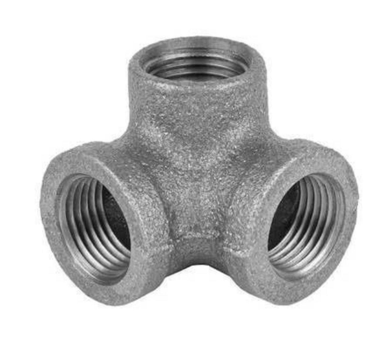 Lot of 3 STZ 1 in. Black Iron Side Outlet 90 Degree Elbows