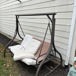 Outdoor Patio Swing with Cushions