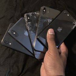 5 Broken iPhones – 3 XR, 1 X, 1 SE – For Parts/Repair AS IS - (No     RETURNS) 