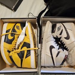 Size 11 Nyc to Paris, Pollen Aj1 Air Jordan 1 Nike Adidas High Top New Balance Sneakers Steal Used
