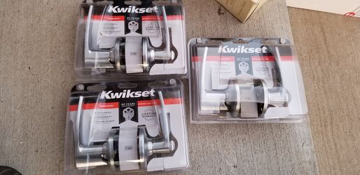 3 pc. Kwikset Delta Passage Lever Satin Chrome 200DL NEW
