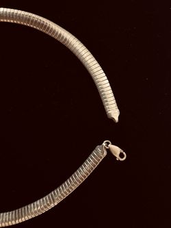 Silver 925 necklace snake