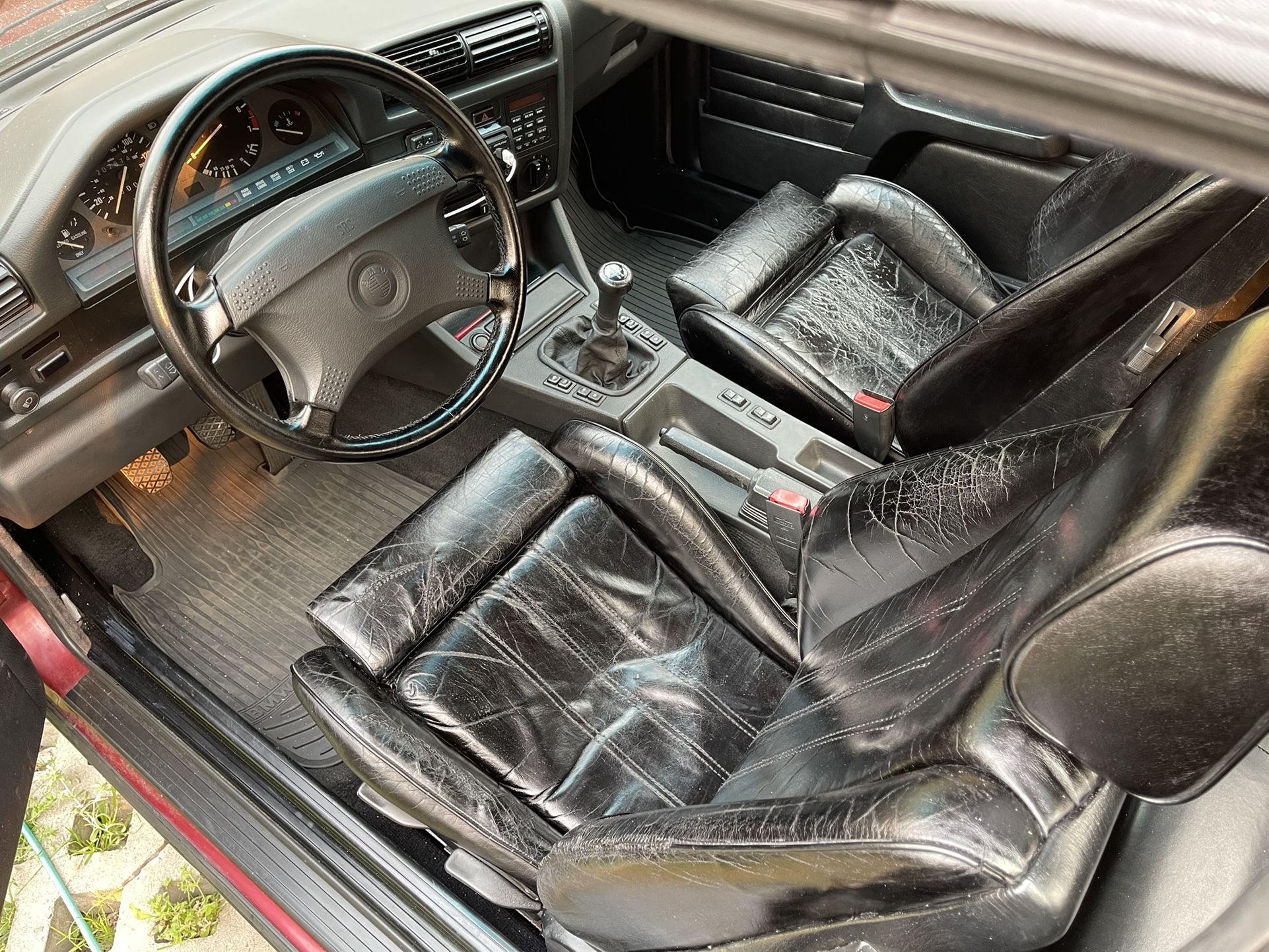 BMW E30 Sport Seats Black Leather 325i 318i 84-93