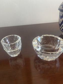 Swarovski Ashtray  And Cigarettes Holder