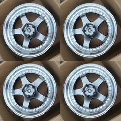 19 INCH STAGGERED SET WORK MEISTER S1 STYLE WHEELS RIMS 19X9.5 +22 / 19X10.5 +25 (5X120) CB: 72.6