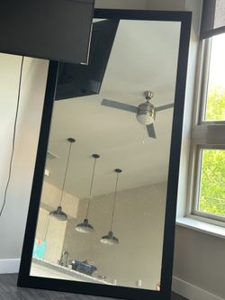 Luxury Azeen Flat Black Mirror